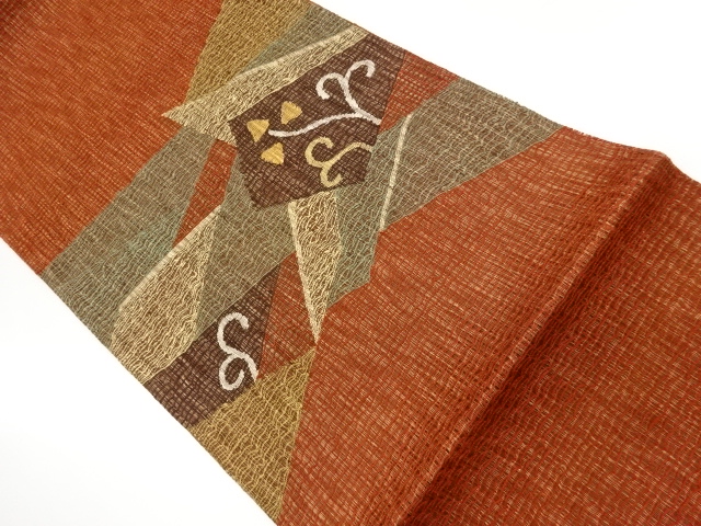 JAPANESE FUKURO OBI / WOVEN GEOMETRIC